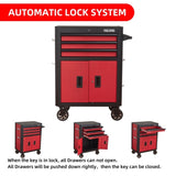 36.3 Inch 3-Drawer Rolling Tool Chest with Wheels, Steel Tool Cabinets with Drawers, Liners and W3037P309498