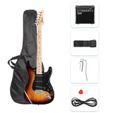 GST Stylish Electric Guitar Kit with Black Pickguard Sunset Color 87074355