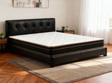 12 Inch Full Mattress, Innerspring Mattress with Black Gold Trim & White Cover - Medium Firm 73853720