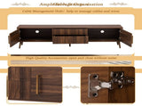 Mid Century TV Stand 2 Drawers, Media Console Table for TVs up to 80'', Entertainment Center N710P222772P
