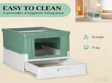 Stainless Steel Enclosed Litter Box for Cats 94651625