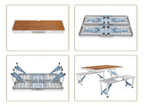 136*85.5*67cm 50kg Aluminum Alloy Table And Chair One Piece Camping One Piece Table And Chair Wood 33379826
