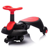 ZUN 6V Kids Ride On Electric Wiggle Car,Flashing & Shock absorbing PU Wheels For Effective Floor W1578P213377