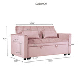Convertible Sofa Bed,3-in-1 Pull Out Couch Bed with Reclining Backrest and Pillows,Sofa Bed Chair W2941P290201