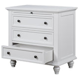 U_STYLE 3-Drawer Storage Wood Cabinet, End Table with Pull out Tray WF319367AAK