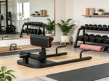 Black 3-in-1 Padded Push Up Sit Up Squat Machine All-in-One Home Gym Fitness Equipment for Core & 64751637