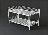 Bunk Bed with Ladder and high Guardrail, Able to Split, Metal Bunk Bed, Storage Space, Noise W5635P479855