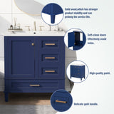 ZUN 30" Bathroom Vanity , Modern Bathroom Cabinet with Sink Combo Set, Bathroom Storage Cabinet with a 91528156