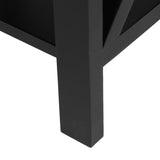 Black Spray Paint Cross Type Single Suction Double Layer Nightstand 74831538