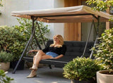 Outdoor Swing Cushions 63 Inch, Waterproof 4" Thick Porch Swing Cushion Replacement with Backrest 36897142
