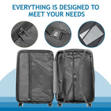 Curved Vertical Stripe 3-in-1 Trolley Case - Royal Blue 53824711