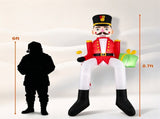 8.7 FT Lighted Inflatable Christmas Nutcracker Yard Decoration with Built-in LED Lights, Blow Up 36971485