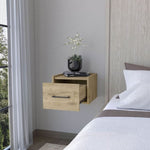 ZUN Elfrida Wall-Mounted Nightstand, Sleek Single-Drawer Design with Spacious Top Shelf B128P148913