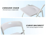 6 Pack Plastic Folding Chairs, Stackable Commercial Chairs, Portable Event Seats Indoor Outdoor for 85996051
