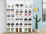 12-Tier Portable 72 Pair Shoe Rack Organizer 36 Grids Tower Shelf Storage Cabinet Stand Expandable 00409728