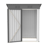 ZUN 5 X 3 Ft Outdoor Storage Shed, Galvanized Metal Garden Shed With Lockable Doors, Tool Storage Shed W2505P175825