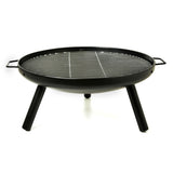 ZUN 23 Inch Outdoor Fire Pit, Durable Wood place Bowl with Grill Rack for Patio Garden, 80568981