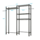 ZUN The Washer and Dryer Storage Shelf,Wire Garment Rack Heavy Duty Clothes Rack,Laundry Room Drying 59624800