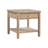 Classic Natural Finish 1pc End Table with Drawer and Open Shelf Wooden Living Room Furniture Chair B011P285303