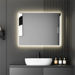 ZUN 36" x 28" LED Bathroom Mirror Bright Backlight, 5 Mins Defog, Full HD Reflected Wall Mounted ,3 94022461