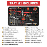 599 PCS Home Tool Set Kit, Auto Repair Tool Kit with Rolling Tool Box, Mechanic Tool Sets with 21V 98608962