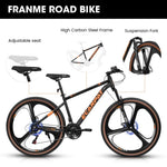 ZUN A27301M Ecarpat Mountain Bike 27.5 Inch Wheels, 21 Speed Road Bicycle with Dual Disc Brakes for Men W1856P220559