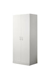 ZUN Modern Bedroom Furniture 1pc White Double Door Wardrobe Cabinet Armoire with Shelf and Hanging Rod B011P193971