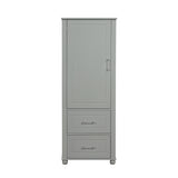 ZUN Tall Bathroom Storage Cabinet, Freestanding Storage Cabinet with Two Drawers and Adjustable Shelf, WF312728AAE