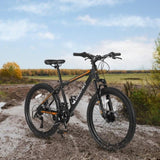 S26102 26 Inch Mountain Bike, Shimano 21 Speeds with Mechanical Disc Brakes, High-Carbon Steel W709P186911