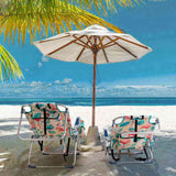 63*70*99cm Heightened Oxford Cloth Silver White Aluminum Tube Bearing 100kg Beach Chair Flamingo 01440155