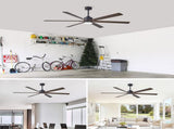 70" Ceiling Fan with Lights Quiet DC Motor Ceiling Fans 6 Speed Levels,Reversible Ceiling Fan, for W3596P443166