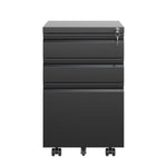 ZUN 3 Drawer Mobile File Cabinet with Lock,Metal Filing Cabinets for Home Office Organizer 40267990