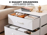 2-Pack  2/4-Drawer Dresser with Metal Frame & Wood Top, Fabric Storage Organizer,White 21208548