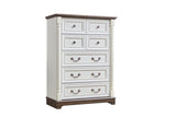 ZUN 7 Drawer Dresser Chest for Bedroom with Wooden Base and Riser Trim, Wooden Rustic Rustic Chest of W2393P252365