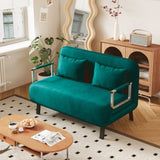 39 Convertible Chair Bed, Tri-Fold Sofa Bed with Adjustable Backrest & Pillow, Leisure Chaise W1767P192816