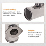 2.5in 63mm Aluminum Blow Off Valve BOV Adaptor Flange T-Pipe Tube Type FV RS 91577797