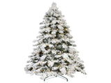 7ft Flocked Scarecrow-Shaped Christmas Tree with 360 Warm White LED Lights, 890 PVC Memory Wire 77585672