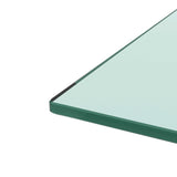 Rectangle Walnut Glass Coffee Table, Clear Coffee Table, Modern Side Center Tables for Room, W24135189