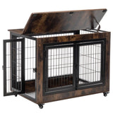 ZUN Dog Crate Furniture, Large Dog Kennel, 43"Wooden Pet Furniture with Pull-Out Tray, Home and Indoor W1212120270