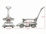 White Toddler Push Car Stroller Walking Car for Age 1-3, Backyard Outdoor Fun 87884078