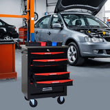 ZUN 6 Drawers Multifunctional Tool Cart with Wheels,Metal Rolling Tool Cart Storage for Garage Workshop 57151959