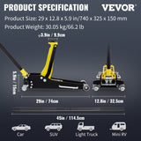 3 Ton Low Profile Aluminum Steel Racing Floor Jack Dual Pump Lift Car Auto 74686921