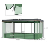 ZUN Green Raised Garden Bed with Crop Cage and Shade Cloth 90.5" W x 43.25" D x 43.25" H 89139716