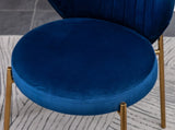Amoa Contemporary Velvet Upholstery Dining Chair, Blue T2574P164604