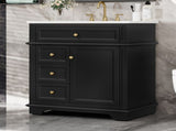 30" Bathroom Vanity with Sink, One Tip-out Drawer, Three Drawers, Door Shelf, Soft Closing Door, 08388650