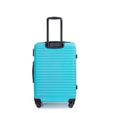3 Piece Luggage Sets ABS Lightweight Suitcase with Two Hooks, Spinner Wheels, TSA Lock, W284102007