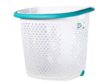 (2 pack) 2 Bushel Rolling Plastic Laundry Hamper with Pop-up Handle, White (Shipment from Walmart) 57846102