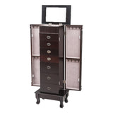 ZUN Standing Armoire Cabinet Makeup Mirror and Top Divided Storage Organizer, Large Standing 32145954