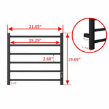 Towel Warmer 6 Bar Electric Heated Towel Rack Wall Mount Plug-in/Bath Towel Heater Matt-Black W2079P189687