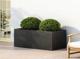 OUTDOOR LARGE SQUARE MGO PLANTER 35''L 70626.00BLK